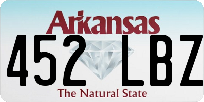 AR license plate 452LBZ