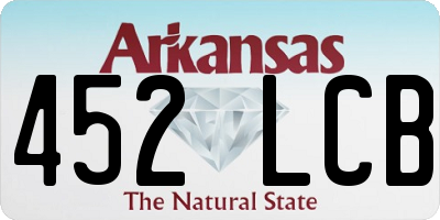 AR license plate 452LCB