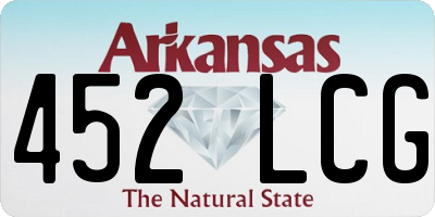AR license plate 452LCG