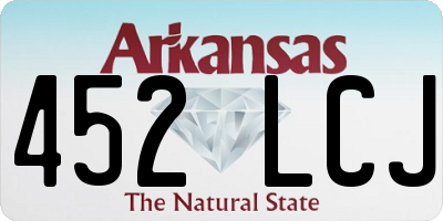 AR license plate 452LCJ