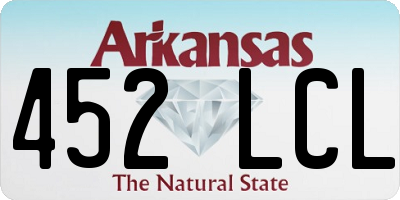 AR license plate 452LCL