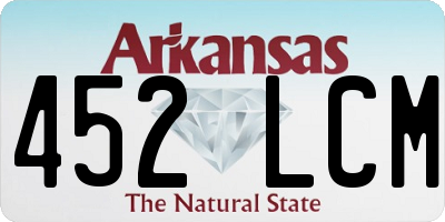 AR license plate 452LCM