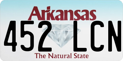 AR license plate 452LCN