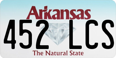 AR license plate 452LCS