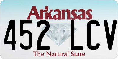 AR license plate 452LCV