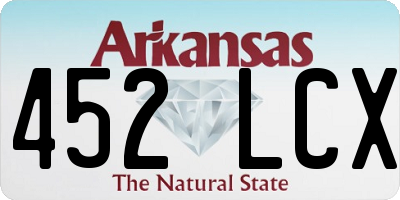AR license plate 452LCX