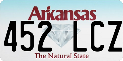 AR license plate 452LCZ