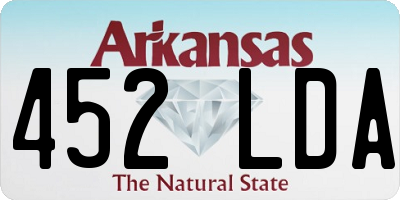 AR license plate 452LDA