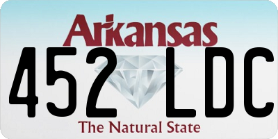 AR license plate 452LDC