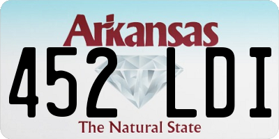 AR license plate 452LDI