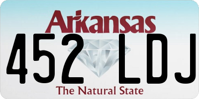 AR license plate 452LDJ