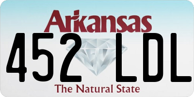 AR license plate 452LDL