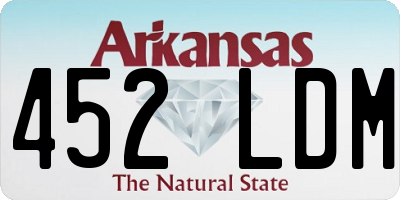 AR license plate 452LDM