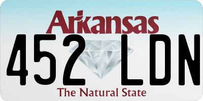 AR license plate 452LDN
