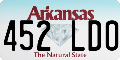 AR license plate 452LDO
