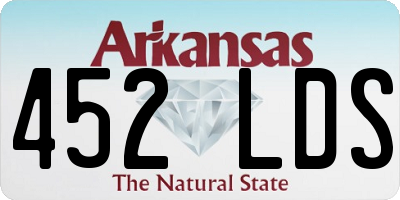 AR license plate 452LDS