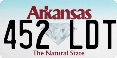 AR license plate 452LDT