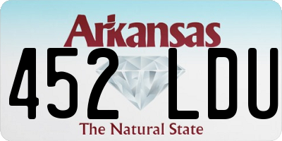 AR license plate 452LDU