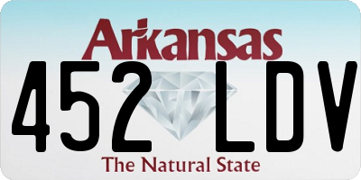 AR license plate 452LDV