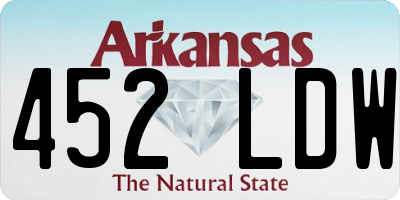 AR license plate 452LDW