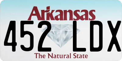 AR license plate 452LDX