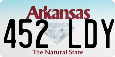 AR license plate 452LDY