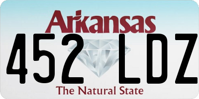 AR license plate 452LDZ