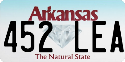AR license plate 452LEA