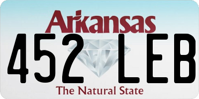 AR license plate 452LEB