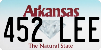 AR license plate 452LEE