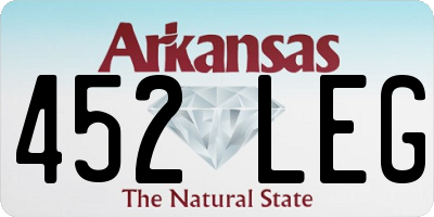 AR license plate 452LEG