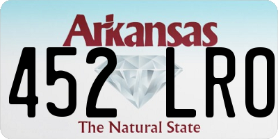 AR license plate 452LRO