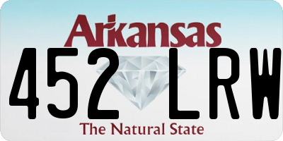 AR license plate 452LRW