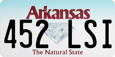 AR license plate 452LSI