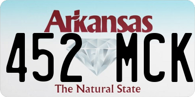 AR license plate 452MCK