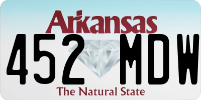 AR license plate 452MDW