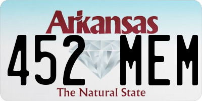 AR license plate 452MEM