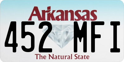 AR license plate 452MFI