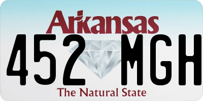 AR license plate 452MGH