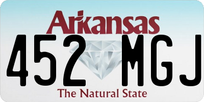 AR license plate 452MGJ