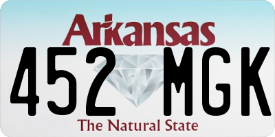AR license plate 452MGK