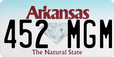 AR license plate 452MGM
