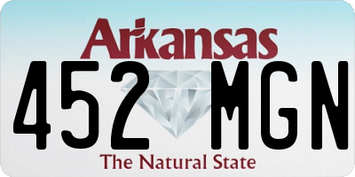 AR license plate 452MGN