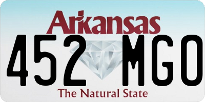 AR license plate 452MGO