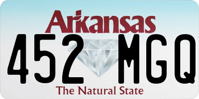 AR license plate 452MGQ