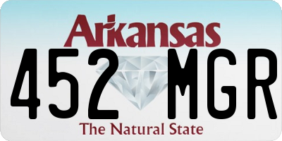 AR license plate 452MGR