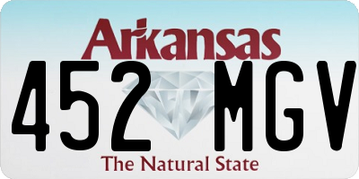 AR license plate 452MGV