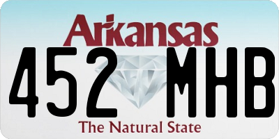 AR license plate 452MHB