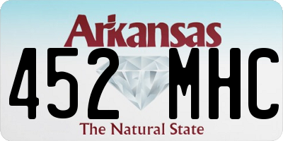 AR license plate 452MHC