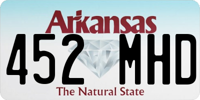 AR license plate 452MHD